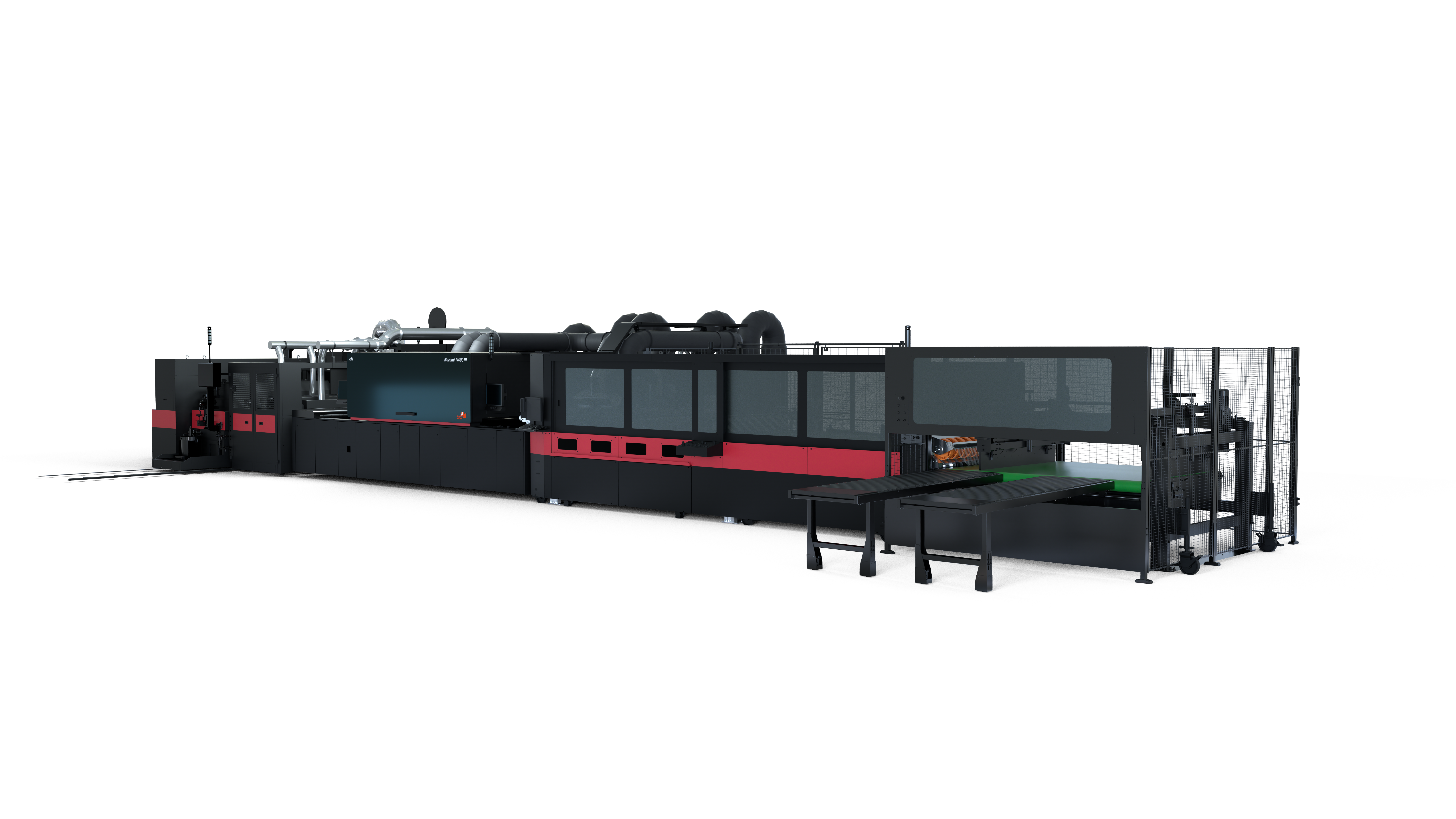 EFI Nozomi 14000 LED Bundle Stacker Configuration Front